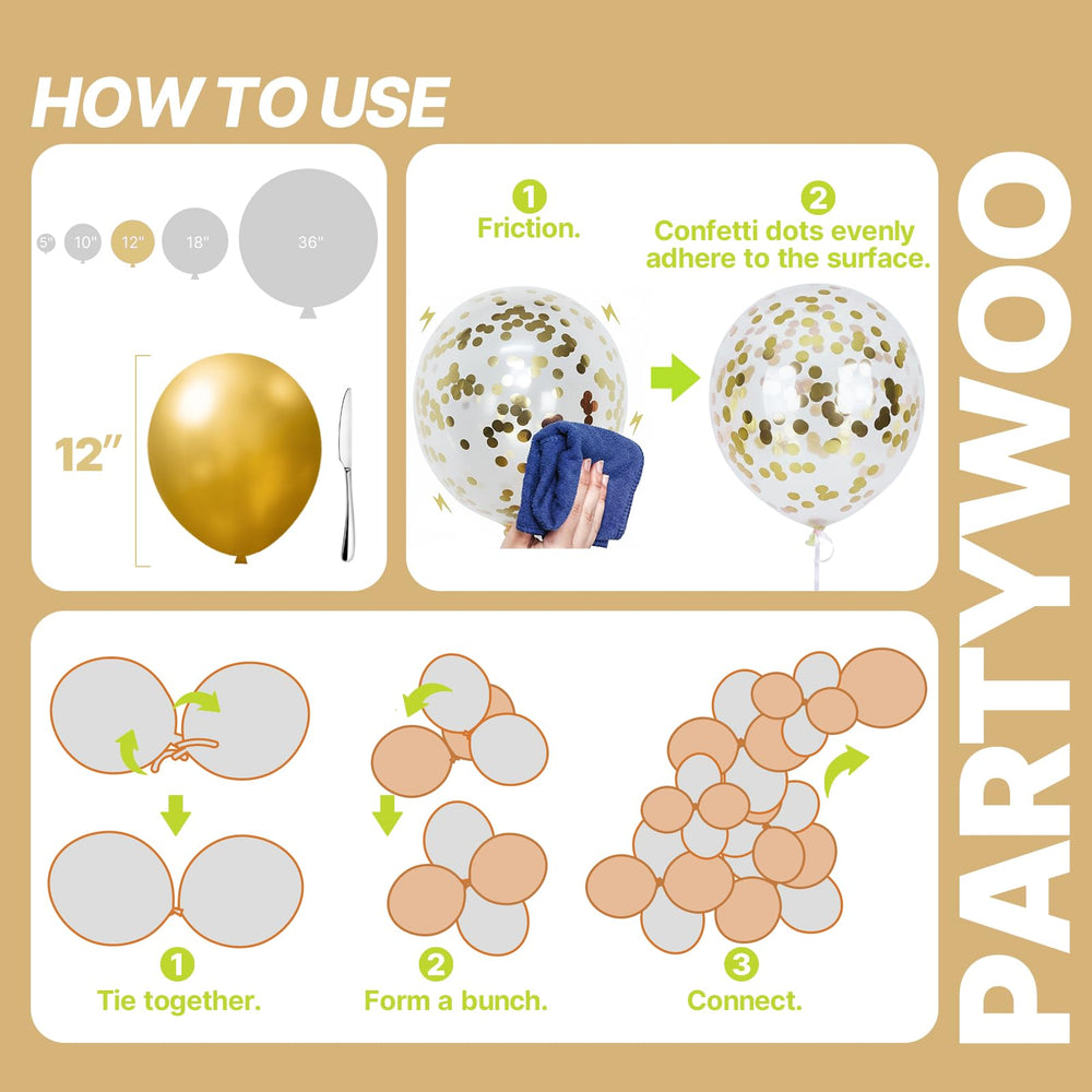 PartyWoo thick latex balloons stay full longer.