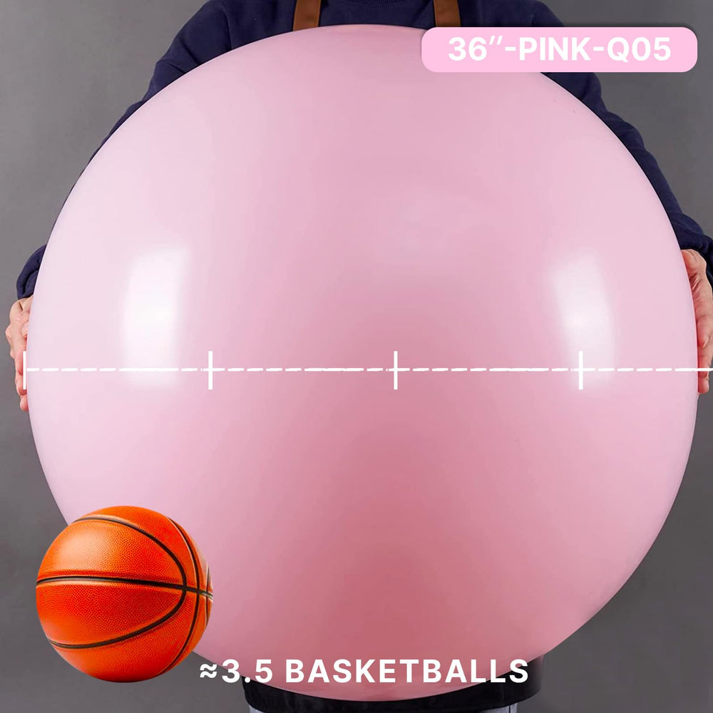 PartyWoo thick latex pink balloon close-up highlighting durable smooth surface