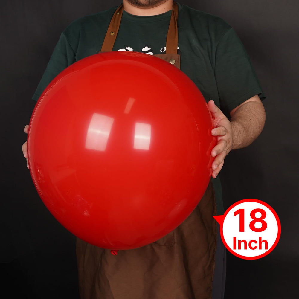 PartyWoo thick latex red balloons provide durable party decor.