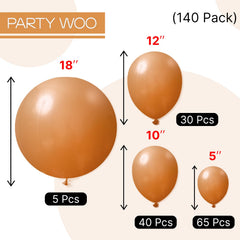 PartyWoo wedding centerpiece ideas with neutral tan balloons.