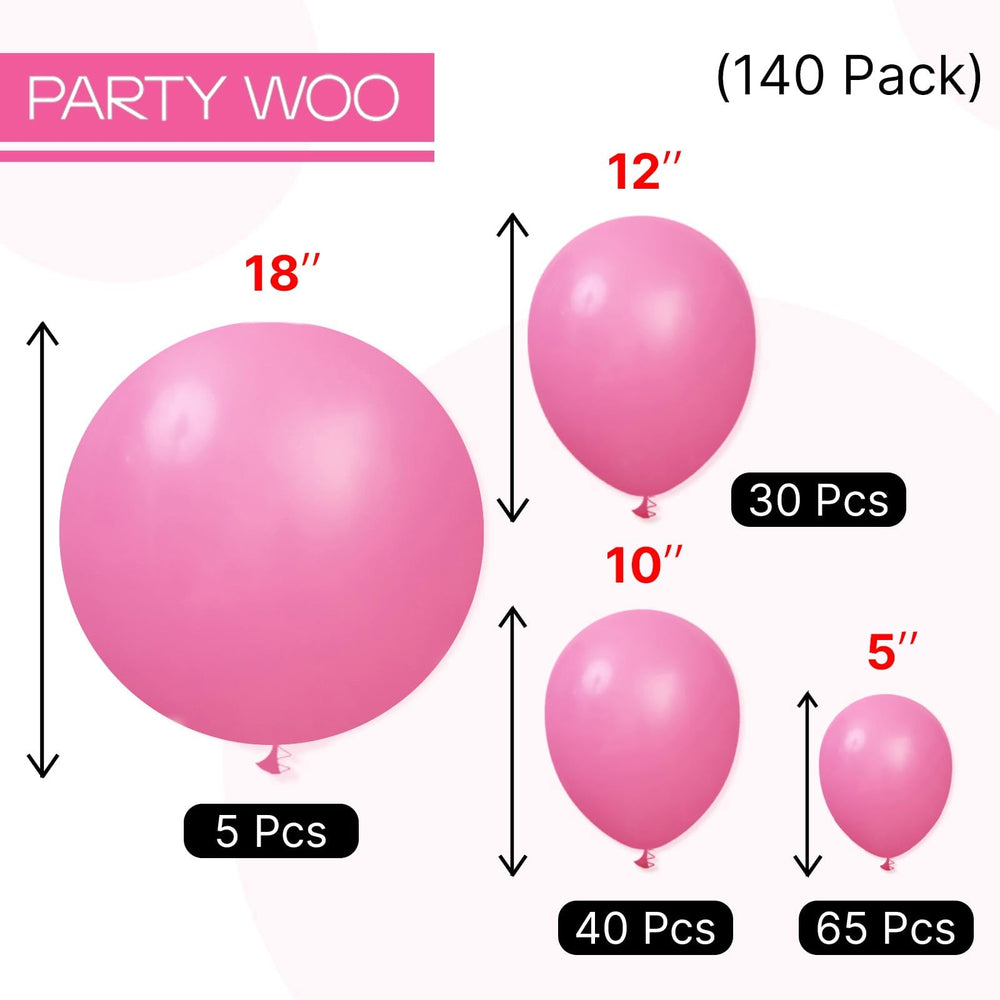 PartyWoo magenta balloons ideal for weddings and celebrations