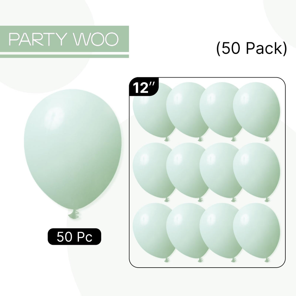 PartyWoo green latex balloons for gender reveal celebrations