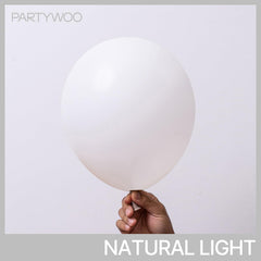 PartyWoo white 12-inch balloons to add fullness to garlands and arches.