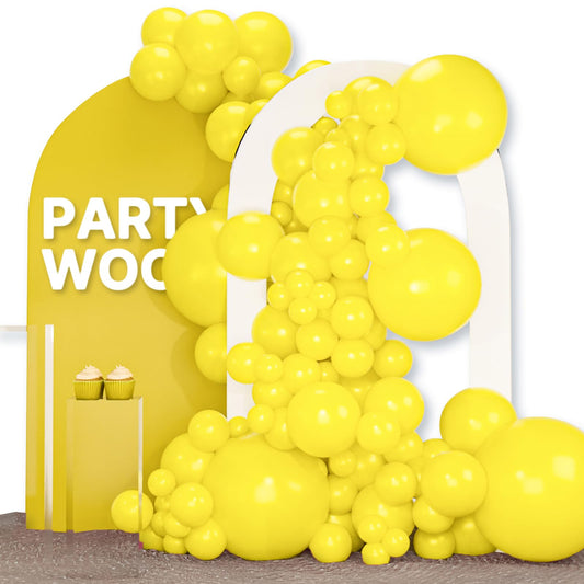 PartyWoo yellow 18-inch balloons for arch displays with vibrant color.