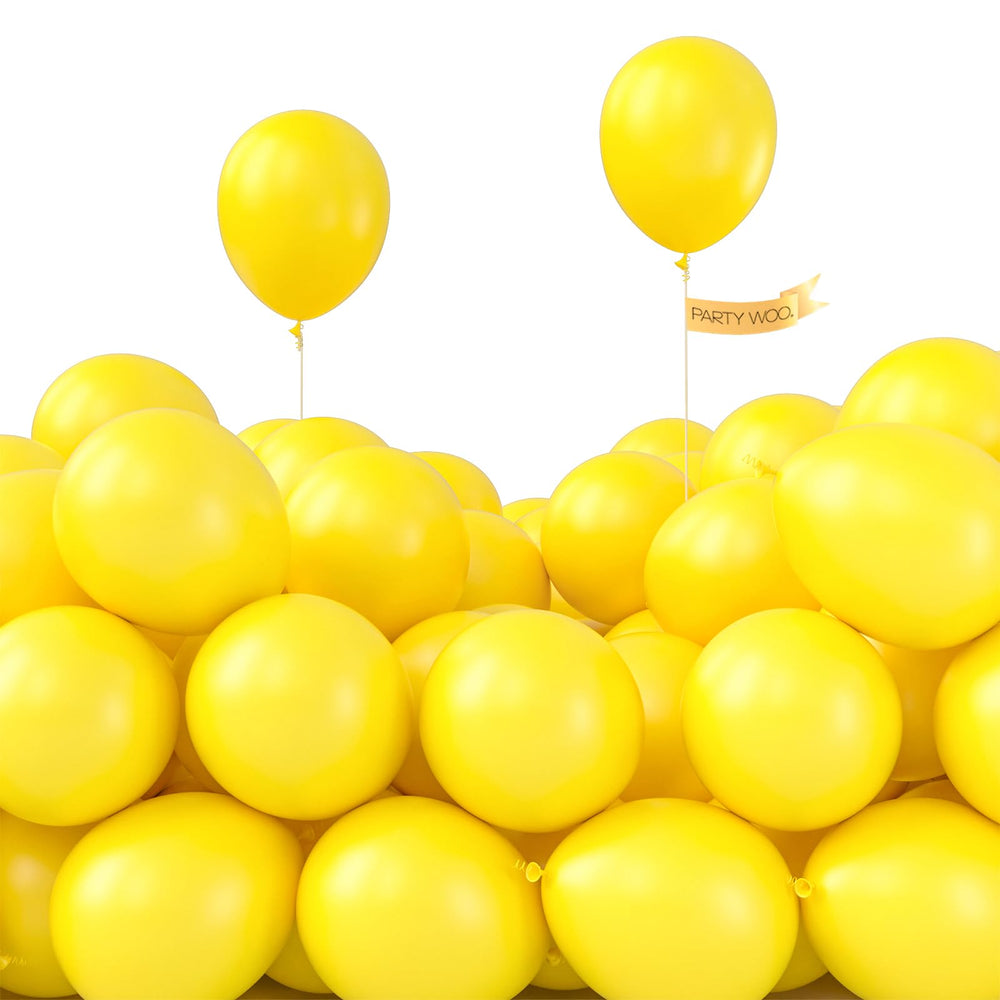 PartyWoo yellow 5 inch balloons for vibrant birthday decor