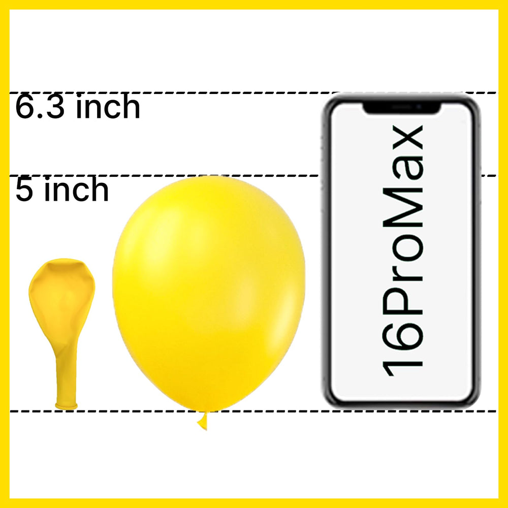 PartyWoo matte yellow balloons 5 inches ideal for arches
