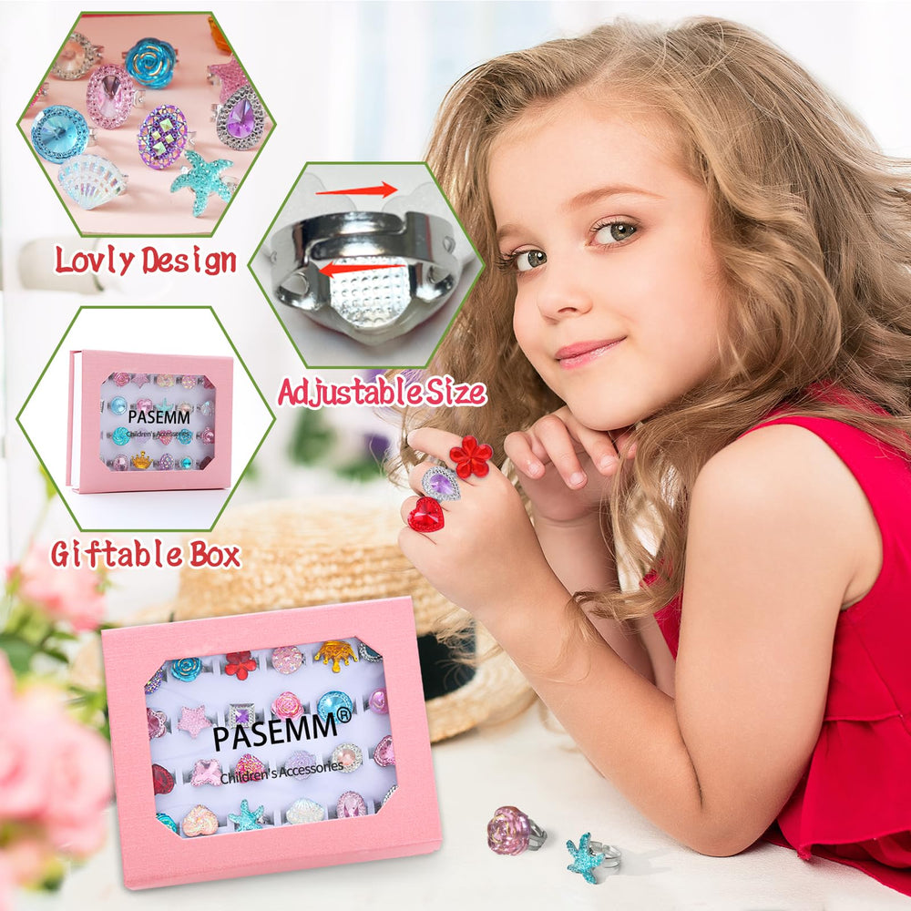 PASEMM adjustable rings with inner diameter around 15.5mm fit most children.