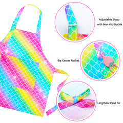 PASHOP kids apron with adjustable strap buckle for growing children.