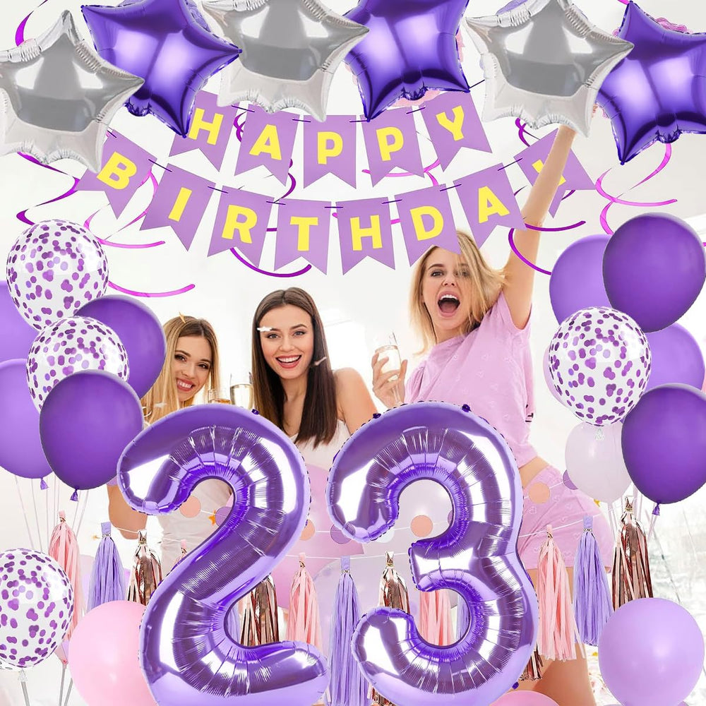 Pasiihol Purple star balloons (4pc) create magical accents for photos.
