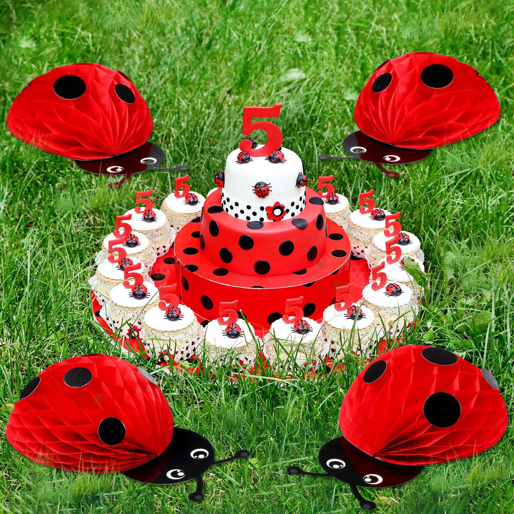 Pasimy ladybug decorations suit baby showers and birthday celebrations.