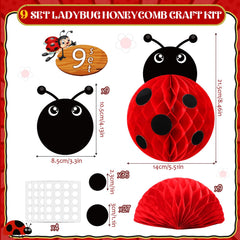 Pasimy ladybug head cutout adds playful character to party setups.