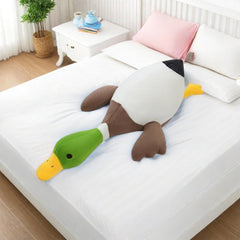 Pasrdqoyp Mallard Duck Plush closeup fabric captures skin-friendly, fluffy texture.