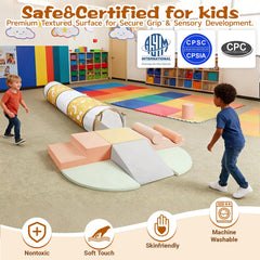PATAZOK crawl-through tunnel encourages crawling and exploration in a cozy play space.