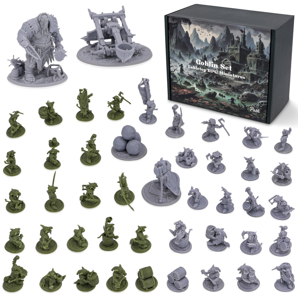 Path Gaming Fantasy Goblins Set unpainted 28mm figure ready for customization