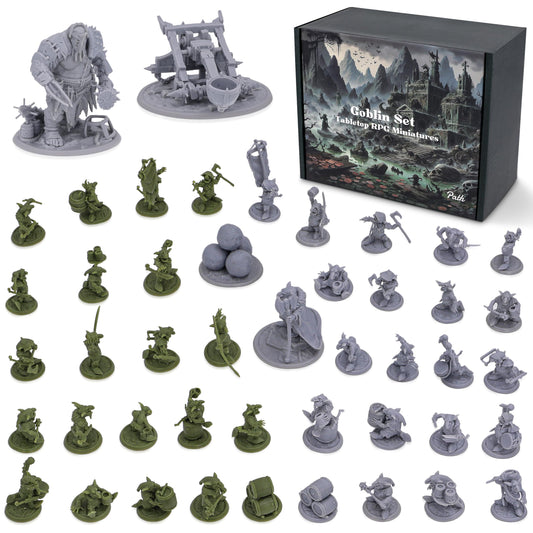Path Gaming Fantasy Goblins Set unpainted 28mm figure ready for customization