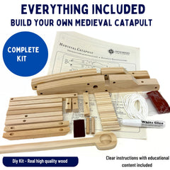 Pathfinders catapult model with wooden parts highlights precision-cut components for durable builds