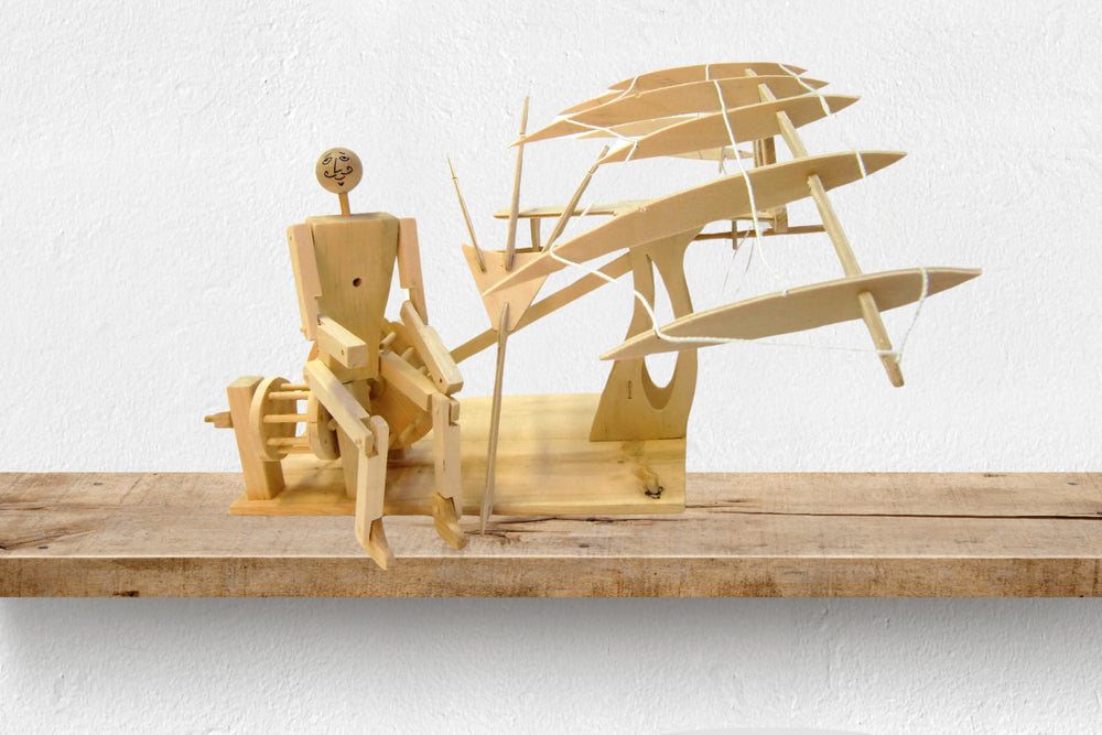 Pathfinders Leonardo da Vinci Ornithopter flight test encouraging experimentation and learning.