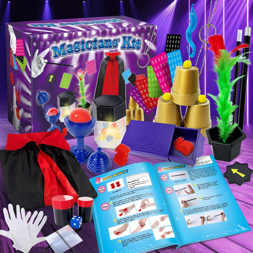 PATIFEED Magic Kit magician costume cape for complete pretend-play.