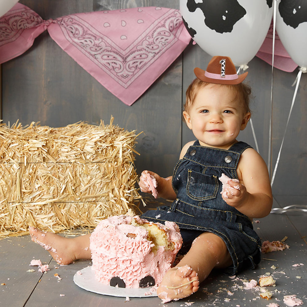 PATRDIO cowboy hat pink close-up showing durable materials for long-lasting celebration keepsake