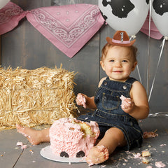 PATRDIO cowboy hat pink close-up showing durable materials for long-lasting celebration keepsake