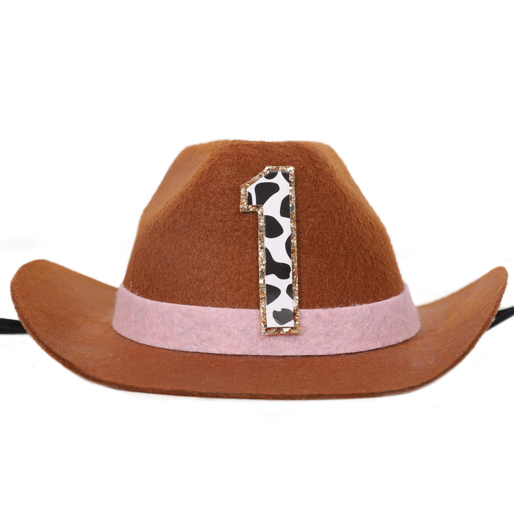 PATRDIO cowboy party hat pink side view enhances imaginative play and photo moments