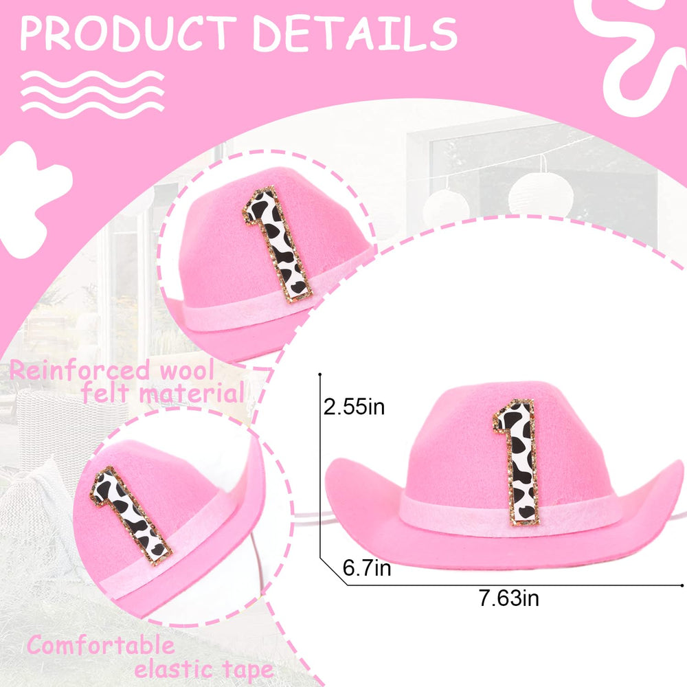PATRDIO pink first rodeo crown, reusable keepsake for celebrations