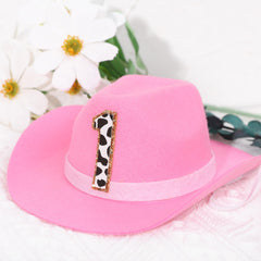 PATRDIO pink cowgirl mini hat on child, adds western flair to photos