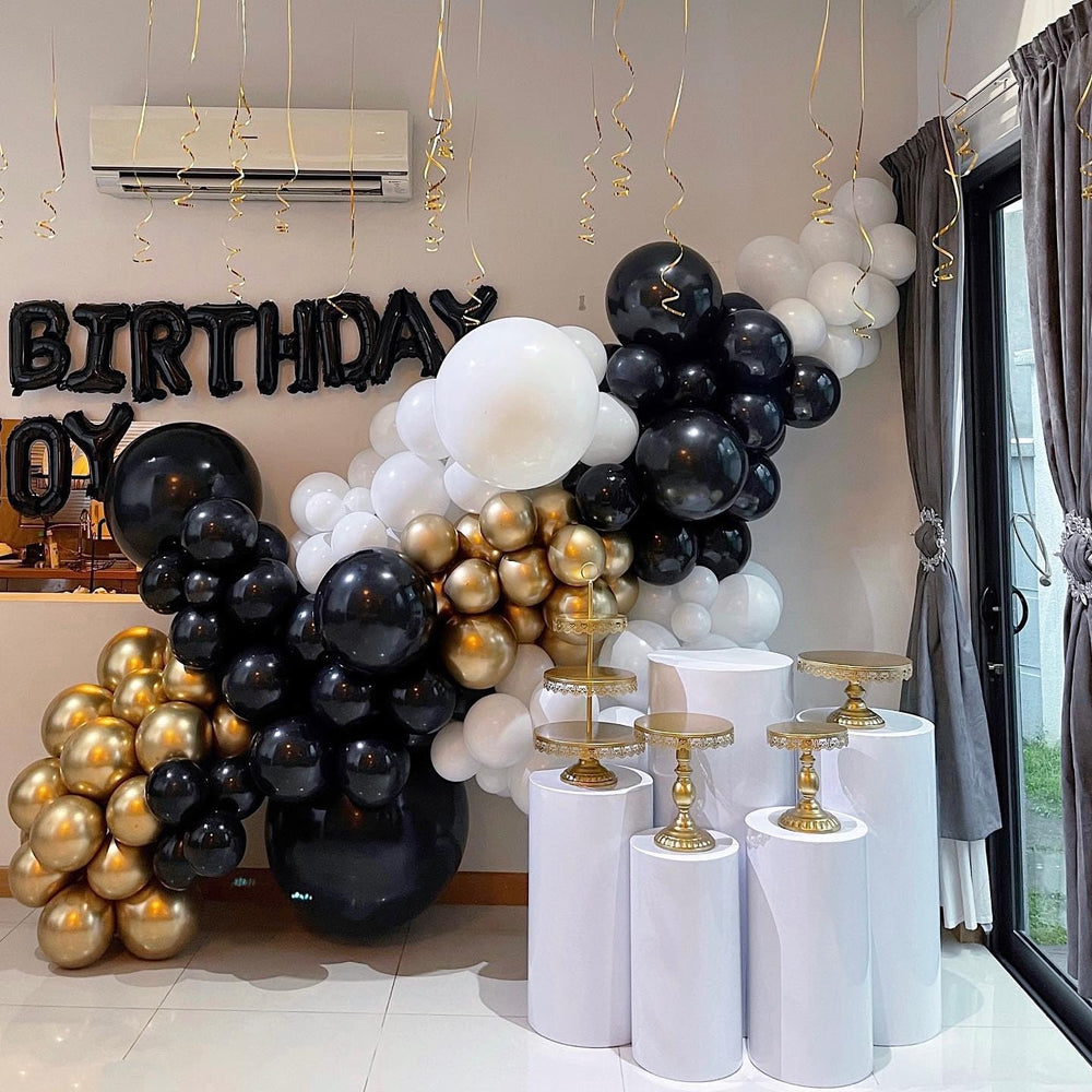 PATYDECRO balloon ribbon included for easy elegant balloon arrangements.