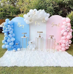 PATYDECRO blue balloons with 33-foot ribbon for cohesive styling