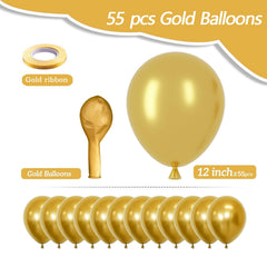 PATYDECRO gold balloons with ribbon for quick, stylish party decor setup.