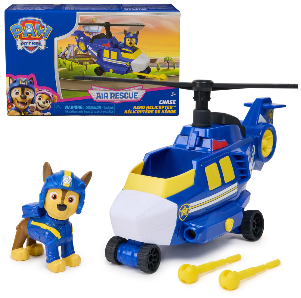 PAW Patrol Air Rescue Chase action figure in blue flight jacket for authentic show-style pretend play.