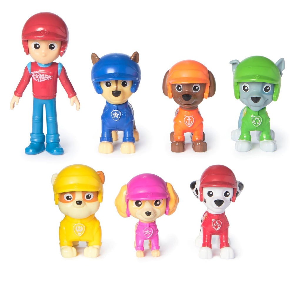 Paw Patrol articulated figures wearing all-terrain uniforms inspire action stories.