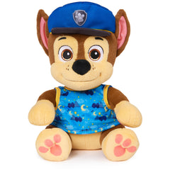 PAW Patrol Bedtime Plush Chase front view with ultra-soft fur for snuggly evenings.
