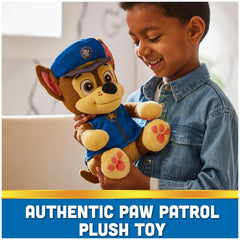 PAW Patrol Bedtime Plush Chase in police uniform detail for authentic show-inspired play.