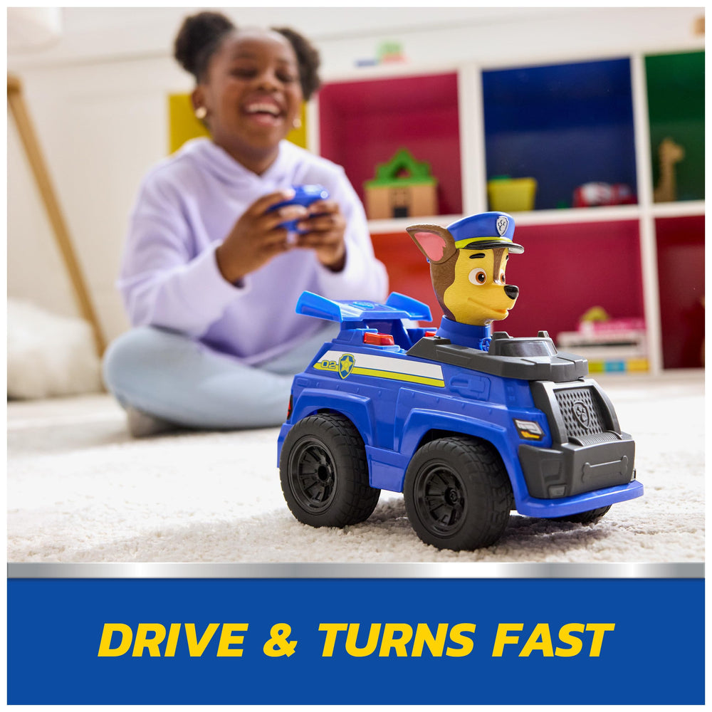 PAW Patrol Chase RC Action Cruiser remote controller close-up illustrating easy steering