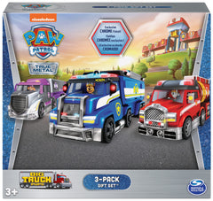 PAW Patrol Easter gift-ready set featuring true metal trucks.