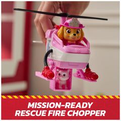 PAW Patrol Fire Rescue Chopper basket feature enables easy rescue pretend play