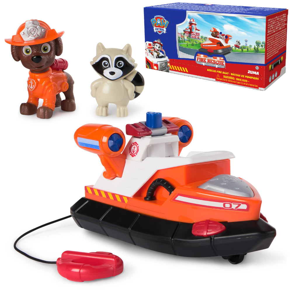 PAW Patrol Fire Rescue Zuma Rescue Fire Boat with figure ready for imaginative rescues