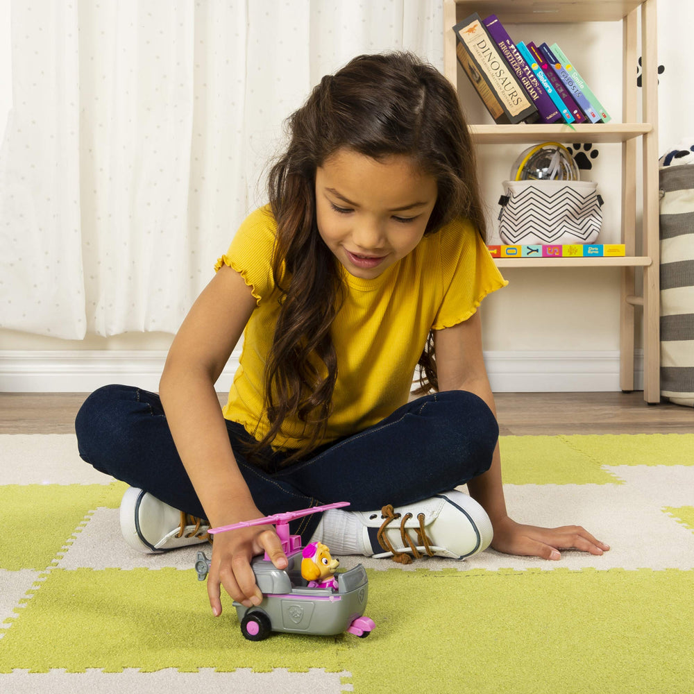 Paw Patrol helicopter propeller spins for dynamic aerial imagination during playtime