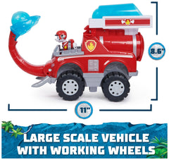 Oversized wheels provide sturdy jungle vehicle play