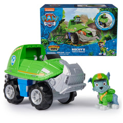 Paw Patrol Rocky Snapping Turtle Vehicle activates rescue mode for imaginative play.