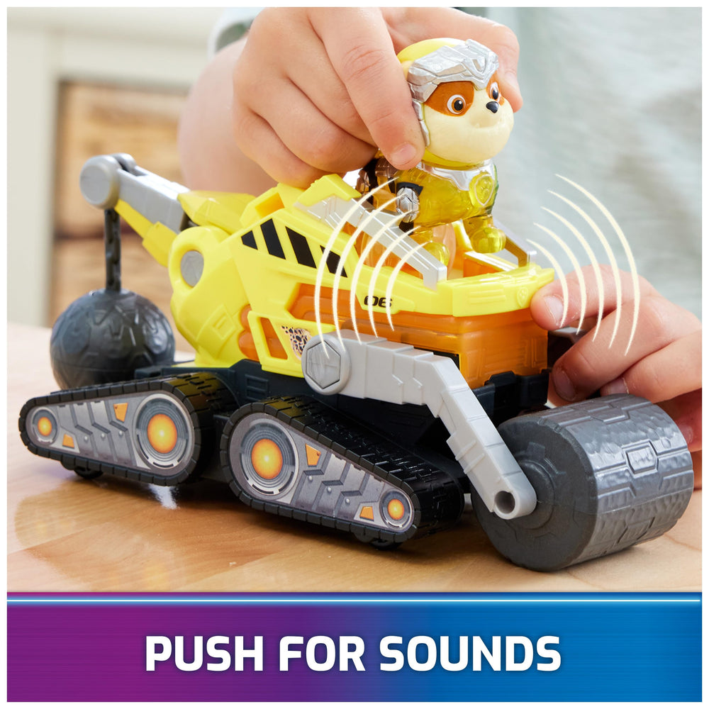 Side view of the construction rescue vehicle for dynamic pretend missions