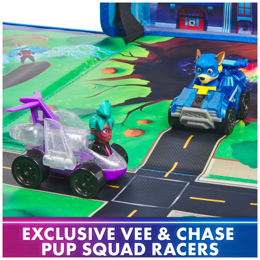 Vee Rescue Racer from PAW Patrol Mighty Movie ready for pretend flights.