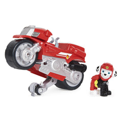 PAW Patrol Marshall deluxe vehicle pull-back wheelie in action for exciting pretend rescues.