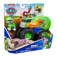 Authentic PAW Patrol design details on Rocky's vehicle