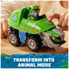 Exclusive Rocky figure in green jungle uniform for authentic pretend adventures.