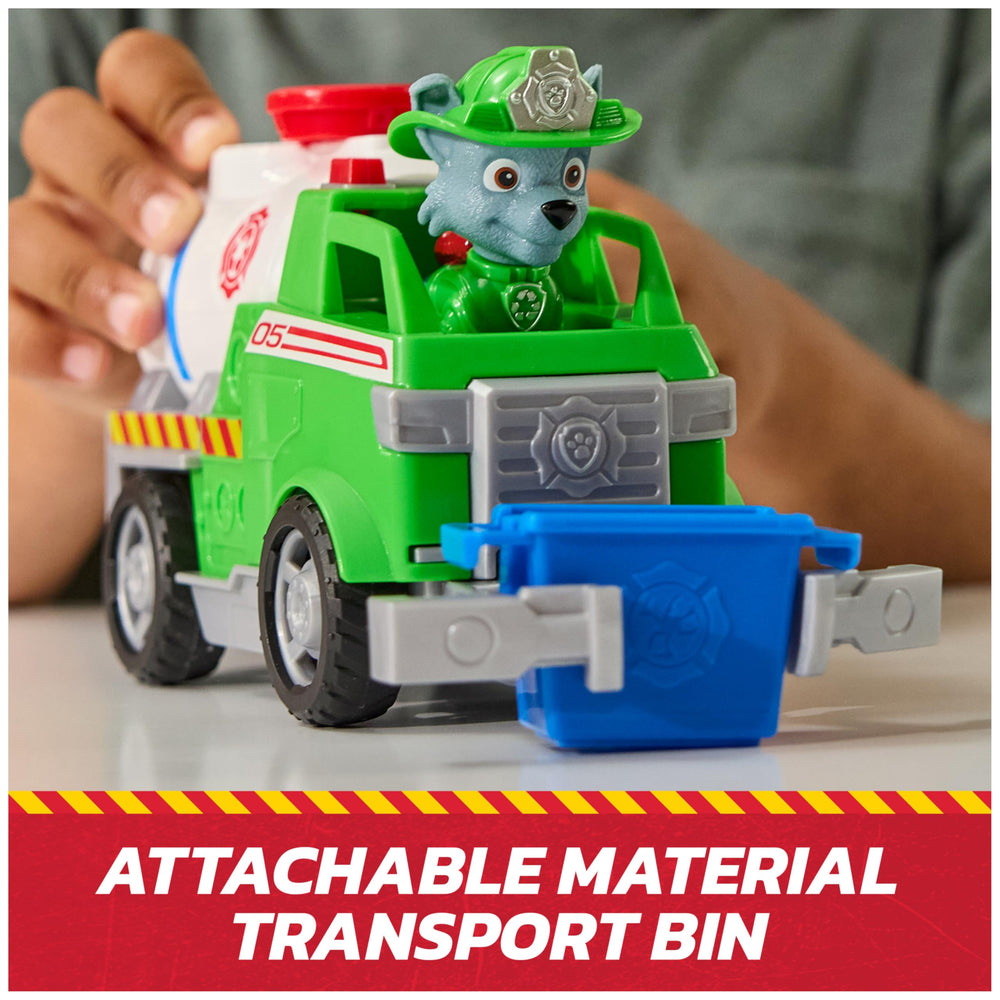 PAW Patrol Rocky fire gear close-up highlights authentic styling.
