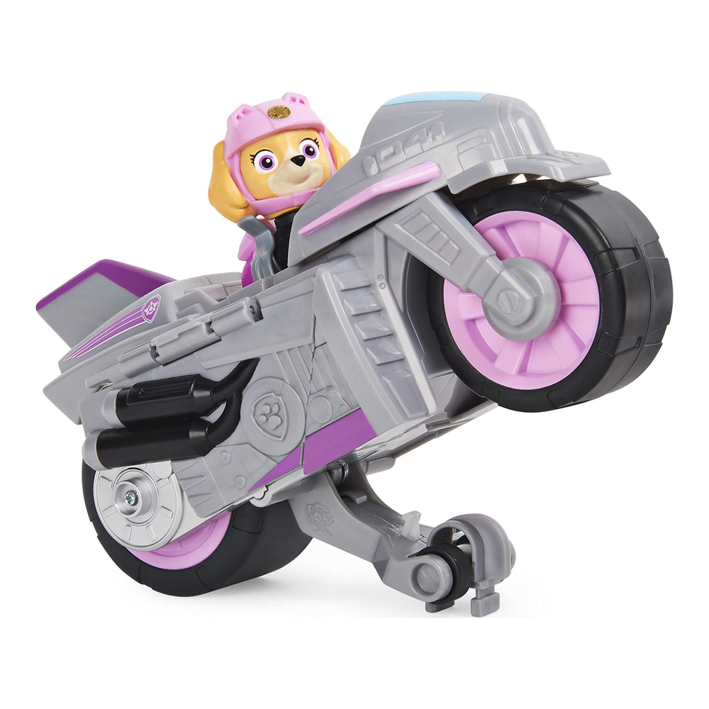 Paw Patrol Skye Deluxe Vehicle graphics showcase bright colors and friendly characters.
