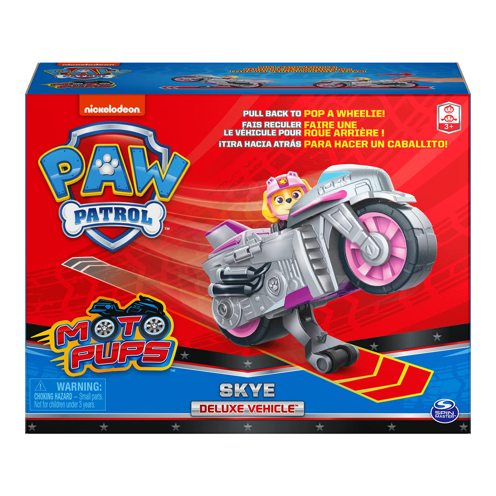 Skye’s Deluxe Vehicle wheelie action invites dynamic, high-energy pretend missions.