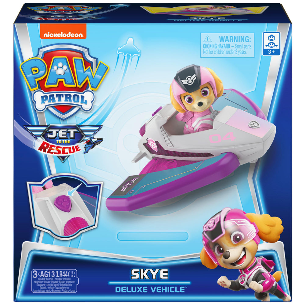 Paw Patrol Skye figure in pink flight suit ready for aerial rescue